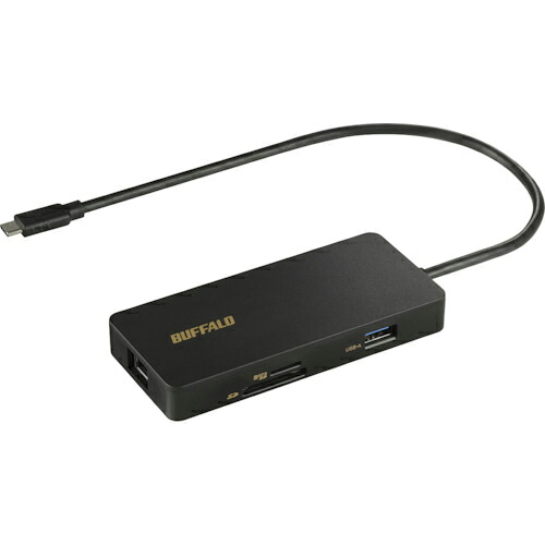 BUFFALO ( バッファロー ) Type-C接続 ドッキングステーション PD対応 CR付 ブラック ( LUD-U3-CGCBK )