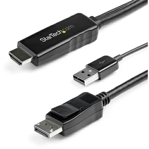 StarTech ディスプレイ変換ケーブル/HDMI - DP/2m/4K30Hz/USBパワー ( HD2DPMM2M )