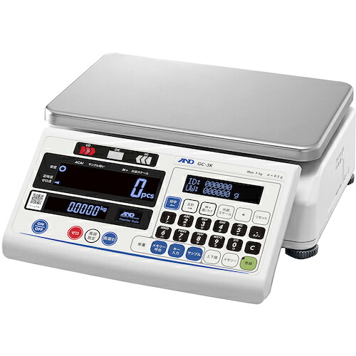 A＆D ( エー・アンド・デイ ) 個数計 ひょう量３ｋｇ×計数可能最小単重０．１／０．００５ｇ ( GC-3K )