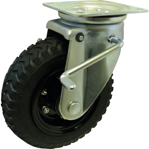 ヨドノ ノーパンクタイヤ自在車ストッパー付 ( ALJB10X3-5 ) 【製造会社取寄】