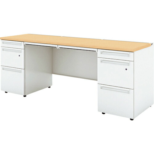 【SALE必要経費】PLUS ( つけ加える ) 779645)US 両袖机 ( UR-186D-33 WM/W4 ) つけ加える(株)