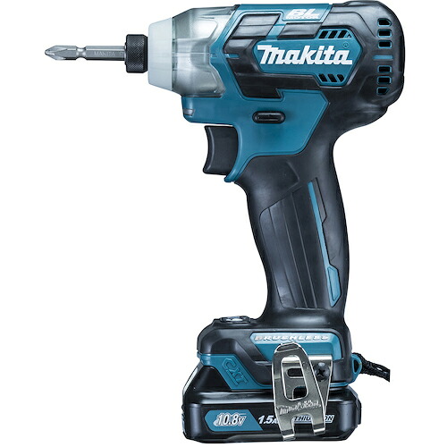 マキタ 充電式インパクトドライバ 10.8Vスライド式 135N・m 青 1.5Ah (本体・バッテリ×2・充電器・ケース付) ( TD111DSHX )