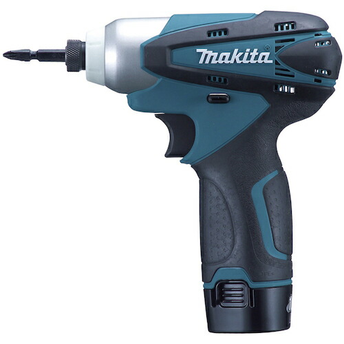 マキタ 申し受ける式インパクトドライバ 10.8V 90N・m 青 1.3Ah (本体・バッテリ×2・申し受ける器・入れもの付) ( TD090DWX )