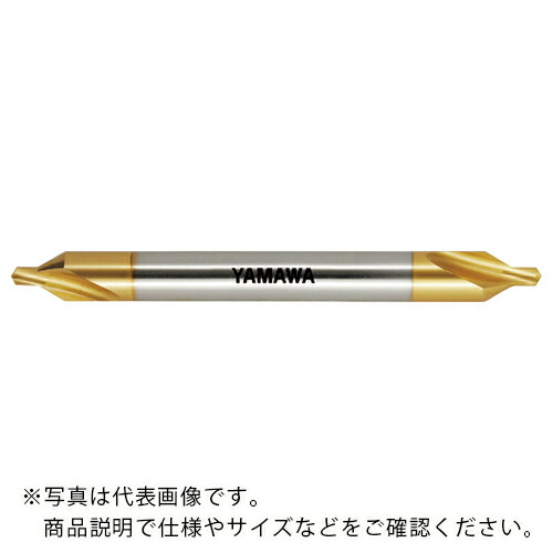 ヤマワ ( 弥満和製作所 ) ロングシャンクコーティング弱ねじれ溝A形60° センタ穴ドリル CD-SL V L150 5X60°X12 ( CD-SL-V-150-5X60X12 )
