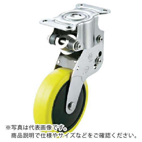 ユーエイ クッションキャスター固定車100径帯電防止性ウレタン車輪 ( SKY-R100SUE-3 ) (株)ユーエイ キャスター事業部
