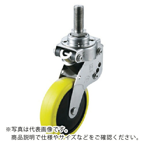ユーエイ クッションキャスター自在車100径帯電防止性ウレタン車輪 ( SKY-T100SUE-2-M16-40 ) (株)ユーエイ キャスター事業部