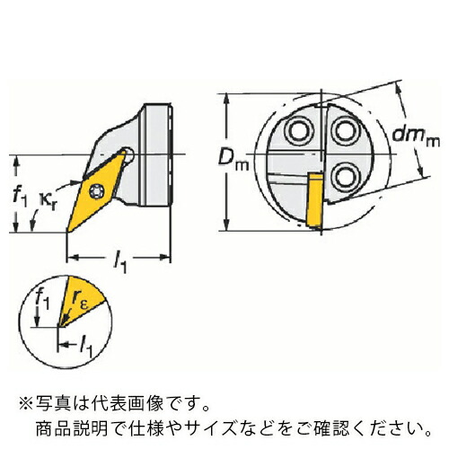 サンドビック コロターンSL コロターン107用切り立てる上端(410) ( 570-SVQCL-20-11-E (410) )