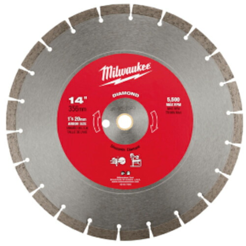 milwaukee ( ミルウォーキーツール ) 14インチ(356mm)ダイヤモンドブレード(セグメント型) ( 49-93-7040 )