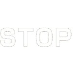 社会的単位 文字記号 STOP (白)・組みあわせる予防医学・1文字記号500X500 ( 835-041W ) 【製造会社取寄】