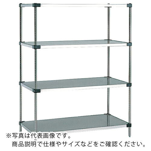 ERECTA ( エレクター ) 百貨店続きもの・430ソリッドシェルフ 間口1822mm×奥ふかさ614mm×高さ1384粍 DB付 3段 ( LSS1820･P1390W-3 ) 【製造会社取寄】