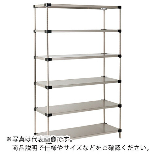 ERECTA ( エレクター ) 百貨店つづき物・430ソリッドシェルフ MSS760 間口759mm×奥ふかさ461mm×高さ2197粍 DB付 6段 ( MSS760･P2200W-6 ) 【製造業者取寄】