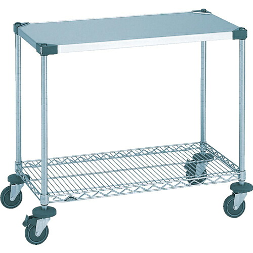 【SALE通貨価値】ERECTA ( エレクター ) ワーキング手押し車1型 間口911mm×奥ふかさ614mm×高さ815粍 2段 ( NWT1E-S )