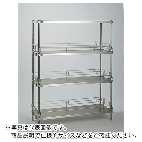 ERECTA ( エレクター ) エレクターシェルフ スーパーシリーズ 落下防止430ソリッドシェルフ W1213mmxD461mmxH1587mm 4段 ( MSS1220P1590W4L4 ) エレクター(株) 【メーカー取寄】
