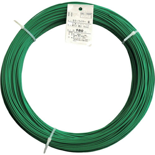 DAIDOHANT ( ダイドーハント ) カラーワイヤー 緑 #12(2.6mm) 5Kg巻 ( 10155468 )
