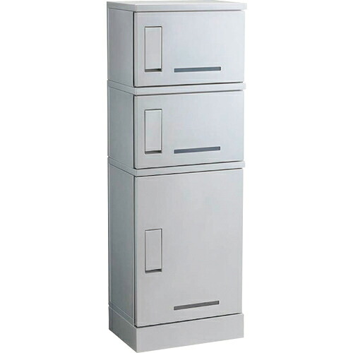 河村電器 ( 河村電器産業 ) 宅配ボックス RUSUPO+シルバー 1300×450×310 3段タイプ ( KD3-31CS ) 【メーカー取寄】