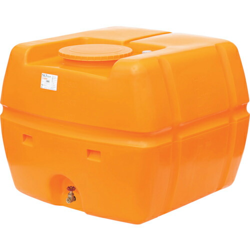 SUIKO ( スイコー ) スーパーローリータンク 1500L オレンジ 直付けスリースバルブ25A付 ( SLT-1500 OR+SV25A ) スイコー(株) 【メーカー取寄】