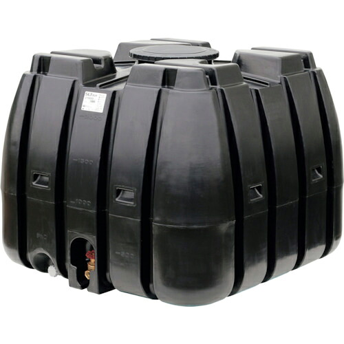 SUIKO ( スイコー ) スーパーローリータンク 2000L 黒 直後ばらいスリースバルブ40A付 ( SLT-2000 BK+SV40A ) 【製造業者取寄】