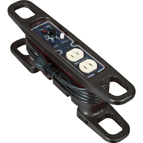 NICHIDO ( 日動工業 ) ハンドリール 電流コントロールリール 100V 2芯×3m 黒 ( HRC-032 )