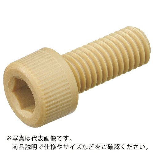 ケミカルスクリュー ポリフェニレンサルファイド 六角穴付ボルト M5-25 (100本入) ( PPS/CB M5-25 ) 日本ケミカルスクリュー(株) 【メーカー取寄】