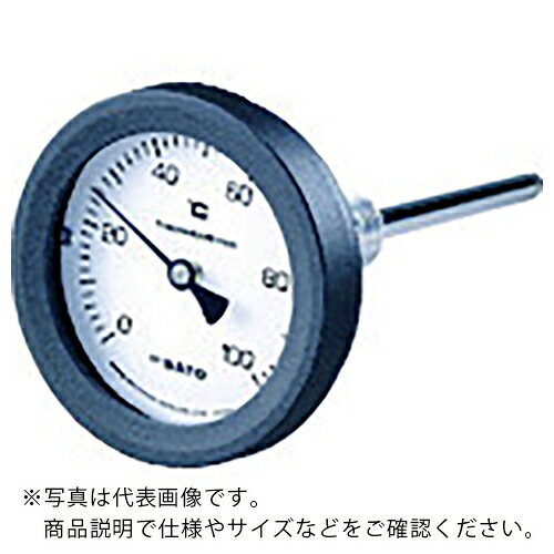 佐藤 ( 佐藤計量器製作所 ) バイメタル式温度計ＢＭ－Ｔ－７５Ｐ ０～１５０℃ ５０Ｌ（２０９２－００） ( BM-T-75P-7 )