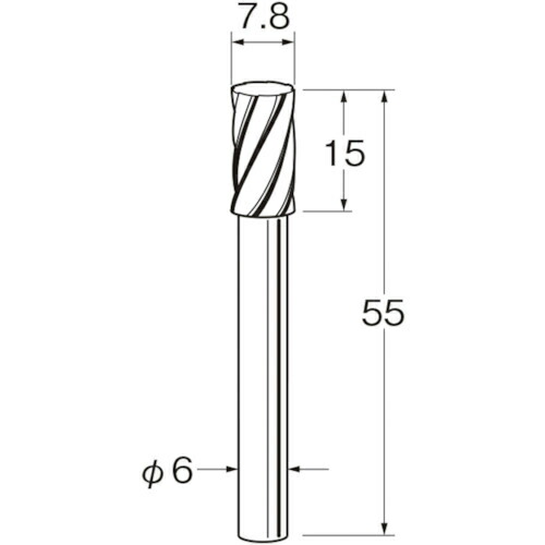 リューター ( 日本精密機械工作 ) 軽合金用超硬カッター ( K7622 )