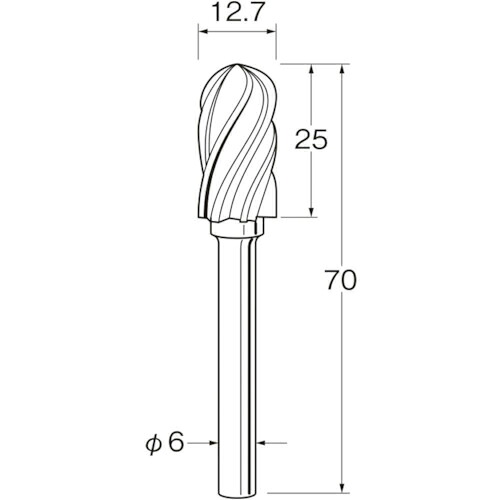 リューター ( 日本精密機械工作 ) 軽合金用超硬カッター ( K7634 )