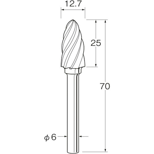 リューター ( 日本精密機械工作 ) 軽合金用超硬カッター ( K7644 )