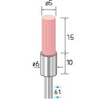 ナカニシ セラミックファイバーブラシ 挙げ句の果て型 φ5×15×軸φ3 仕上用 ( 51128 )