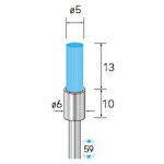 ナカニシ セラミックファイバーブラシ 挙げ句の果て型 φ5×13×軸φ3 粗仕上用 ( 51145 )