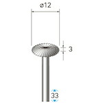 ナカニシ ハイスピード鋼裁断師 ソロバン型 φ12×3×軸φ3 ( 31182 )