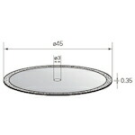 ナカニシ 電着ダイヤモンドディスク φ45×0.35×穴φ3 #325 ( 14115 ) (株)ナカニシ 【メーカー取寄】