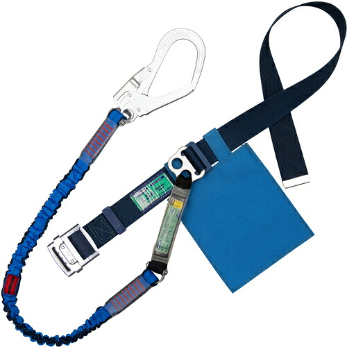TSUYORON ( 藤井電工 ) 胴ベルト型墜落制止用器具(伸縮タイプ)ノビロン(BL) 紺 Mサイズ ベルト幅50MM×長さ1200MM ( TB-NV-599-BL2-BL-M-JAN-BP ) 藤井電工(株) 【メーカー取寄】