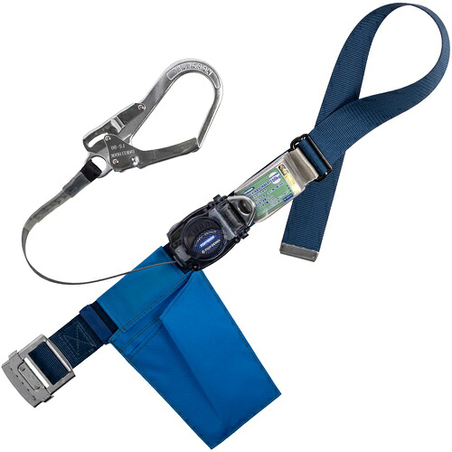 TSUYORON ( 藤井電工 ) 胴ベルト型墜落制止用器具(巻取タイプ)ロック機構なし リトラ 紺 Mサイズ 幅50MM×長さ1200MM ( TBRN590BL2MBP ) 藤井電工(株) 【メーカー取寄】