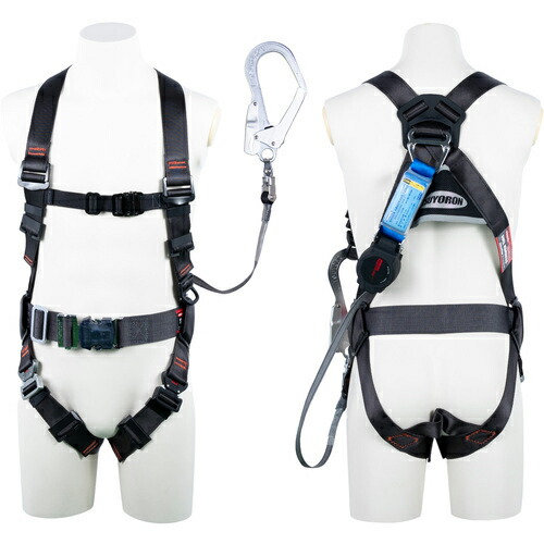 TSUYORON ( 藤井電工 ) 中核グループ馬具 胴胴締め付き添い人 シングルランヤード付き添い人 鍵を掛ける規則体系付き添い人巻取式ワン・ハンドリトラ うす暗い薄墨色 LL大きさ 130KG相応う型 ( TH502OH93SVOTDGLL130KR23JANBX ) 【製造業者取寄】