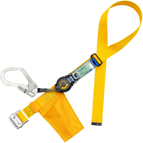 TSUYORON ( 藤井電工 ) 胴ベルト型墜落制止用器具(巻取タイプ)ロック機構付き ロックリトラ 黄 LLサイズ 幅50MM×長さ1600MM 130KG対応型 黄 ( TB-LRN-599-Y-LL(130KG)-BX ) 藤井電工(株) 【メーカー取寄】