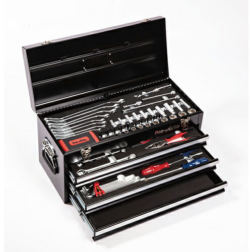 Pro－Auto ( スエカゲツール ) 3/8”\u00261/4”DR.83パソコン.物の具一揃いの道具 黒いこと ( TE-383B ) 【製造業者取寄】