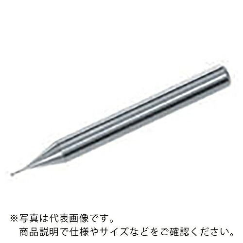 三菱K ( 三菱マテリアル ) 2枚刃CRNコーティング銅電極加工用ロングネック 超硬ボールエンドミル0.8mm ( CRN2XLBR0040N100S04 ) 三菱マテリアル(株) 【メーカー取寄】