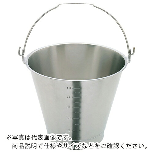 SUGICO ( スギコ産業 ) ステンレスバケツ目盛付 12L 18-8 ( SH-549-13WBM ) スギコ産業(株) 【メーカー取寄】
