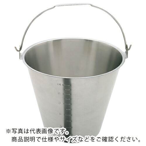 SUGICO ( スギコ産業 ) ステンレスバケツ目盛付 12L 18-8 ( SH-549-13NBM ) スギコ産業(株) 【メーカー取寄】