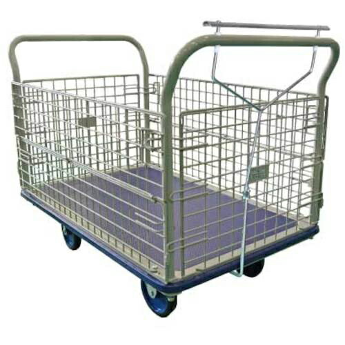ヨドノ パレットカー 金網張 ハンドストッパー付 ( 501F-HST ) (株)ヨドノ 【メーカー取寄】