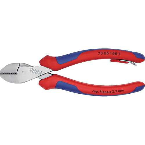 【SALE価格】KNIPEX コンパクトニッパー X-CUT クロムメッキ仕上げ 落下防止ハンドル ( 7305-160T BK )｜Orange Tool Tokiwa