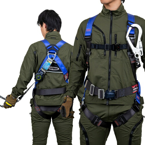 TSUYORON ( 藤井電工 ) 中核グループ馬具 胴胴締め付き添い人 シングルランヤード付き添い人 鍵を掛ける規則体系付き添い人巻取式SRリトラ パープル L大きさ ( TH-502-TR93SV-OT-P-L-R23-BX )