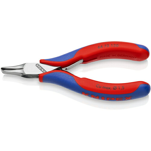 KNIPEX エレクトロニクスエンドカッティングニッパー オブリケ(35°傾斜) リセス付き ( 6472-120 )