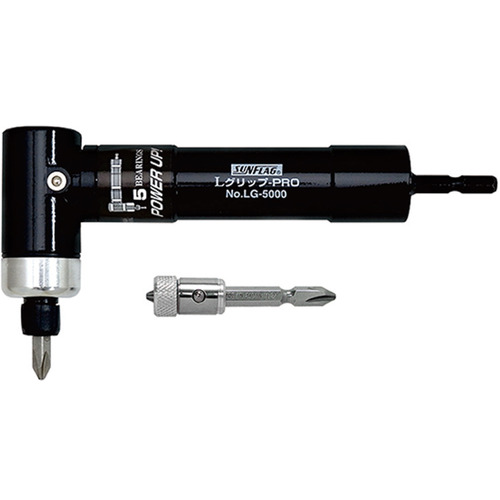 サンフラッグ ( 新亀製作所 ) ビットホルダ LグリップPRO 差込角6.35mm 全長168mm ( LG5000 )
