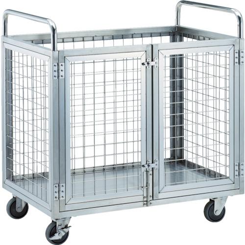 【SALE通貨価値】TRUSCO ( トラスコ中山 ) ステンレス鋼製網手押し車 900X600XH960 観音開き ( SUAD1-960 )