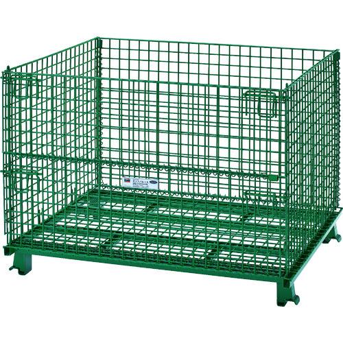 TRUSCO ( トラスコ中山 ) ネットパレット 間口1200X奥行1000X高さ890 粉体塗装 緑 ( T1012AGR )