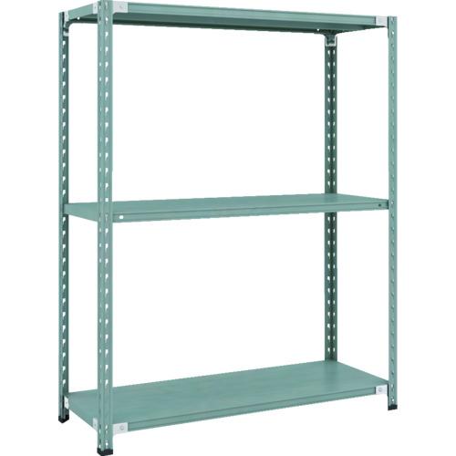TRUSCO ( トラスコ中山 ) CB型セミボルトレス軽中量棚 1200X450XH1500 3段 グリーン ( CB-5443-GN )