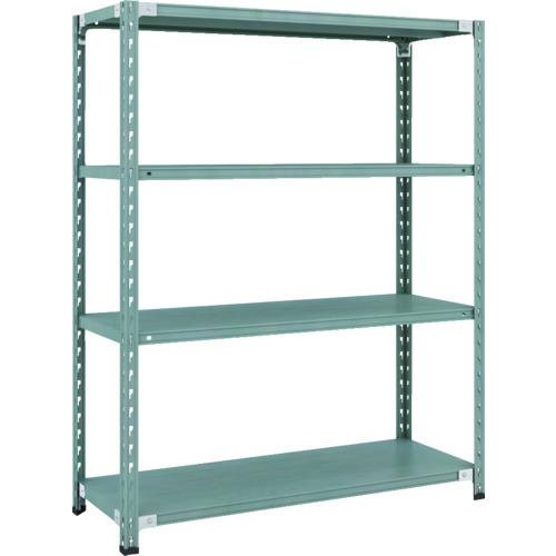 【SALE通貨価値】TRUSCO ( トラスコ中山 ) CB型セミボルトレス軽中量棚 1200X450XH1500 4段 緑であること ( CB-5444-GN )