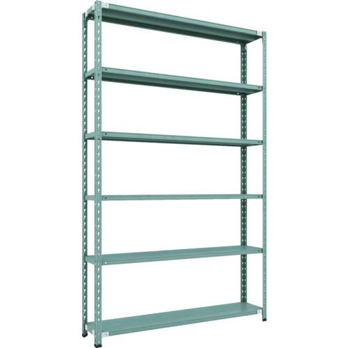 TRUSCO ( トラスコ中山 ) CB型セミボルトレス軽中量棚 1500X300XH2400 6段 緑であること ( CB-8536-GN ) 花・ガーデン・DIY-DIY・工具-その他