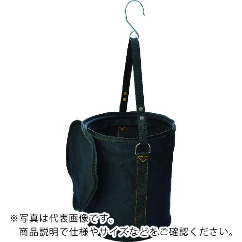 TRUSCO ( トラスコ中山 ) 電工バケツ 240X300 ファスナー蓋付き Sフック大付 ブラック ( TADB-240FF )